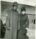 Walter Schrader with his wife, Mary, 1917. 